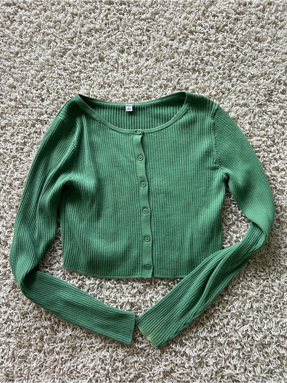 UNIQLO Women’s Small Green Cropped Cardigan
